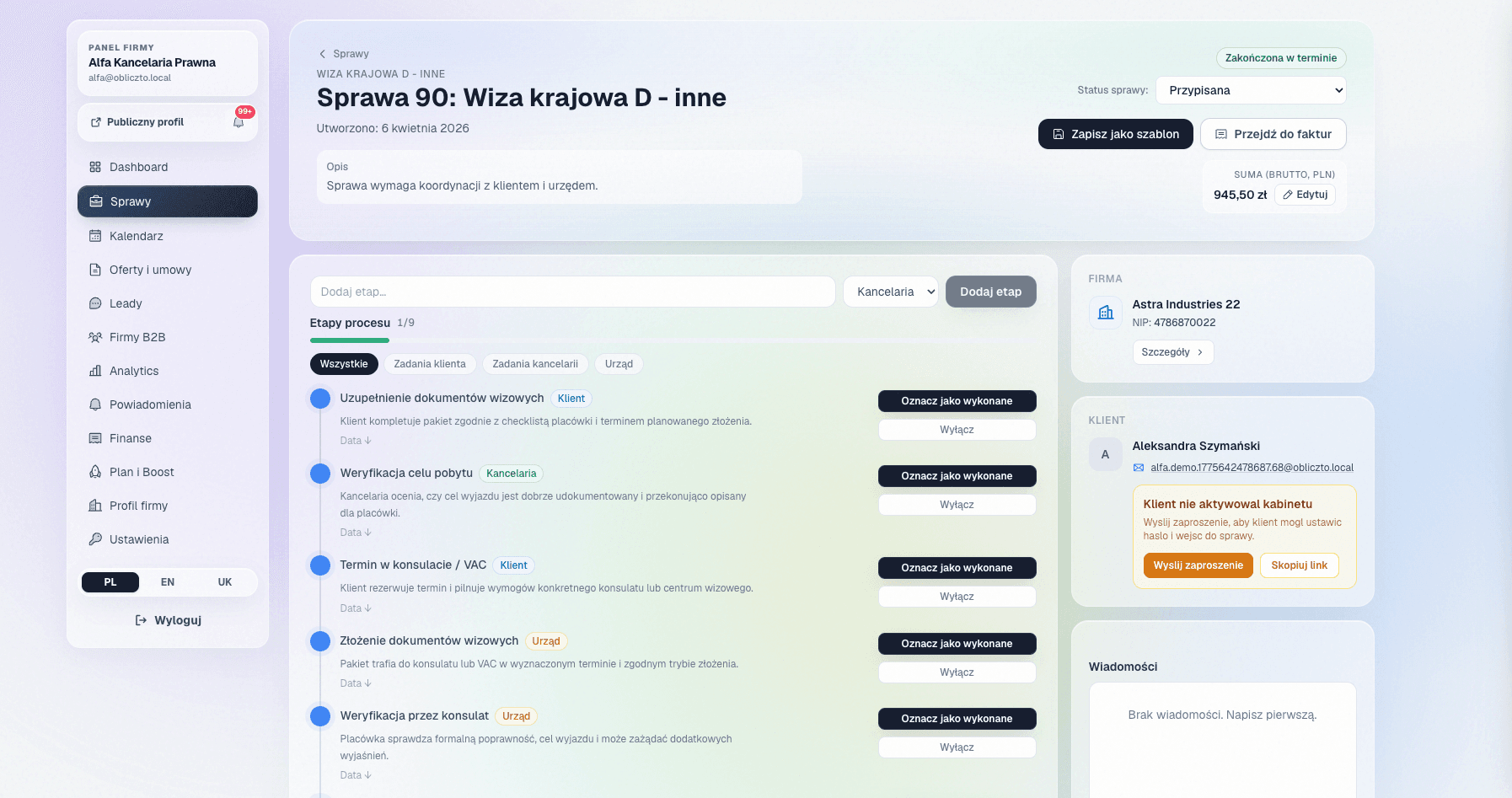 PrawoPro CRM screenshot 3
